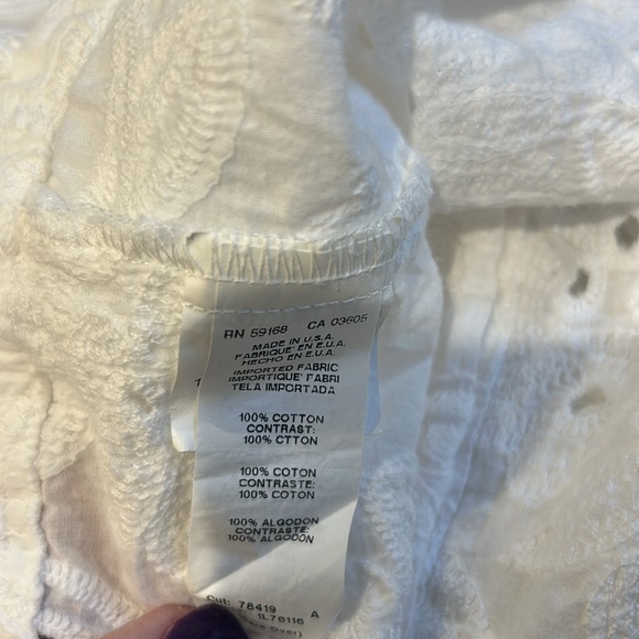 Karen Kane White Eyelet Tunic L - Picture 6 of 6